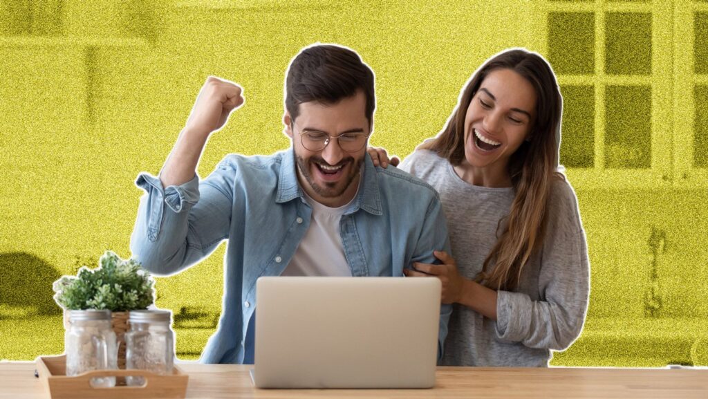 The ACCC’s latest quarterly Broadband Report confirms what I already suspected: NBN Co’s speedy new tiers are absolutely smashing it Young couple looking excited at a laptop