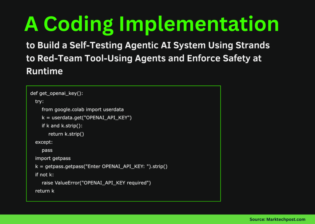 A Coding Implementation to Build a Self-Testing Agentic AI System Using Strands to Red-Team Tool-Using Agents and Enforce Safety at Runtime