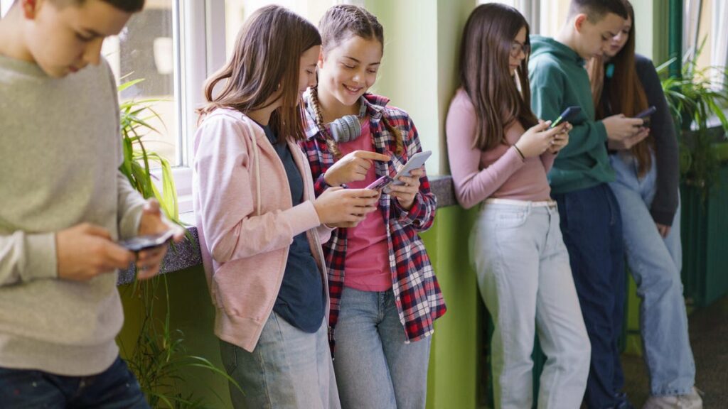 Teens on phones
