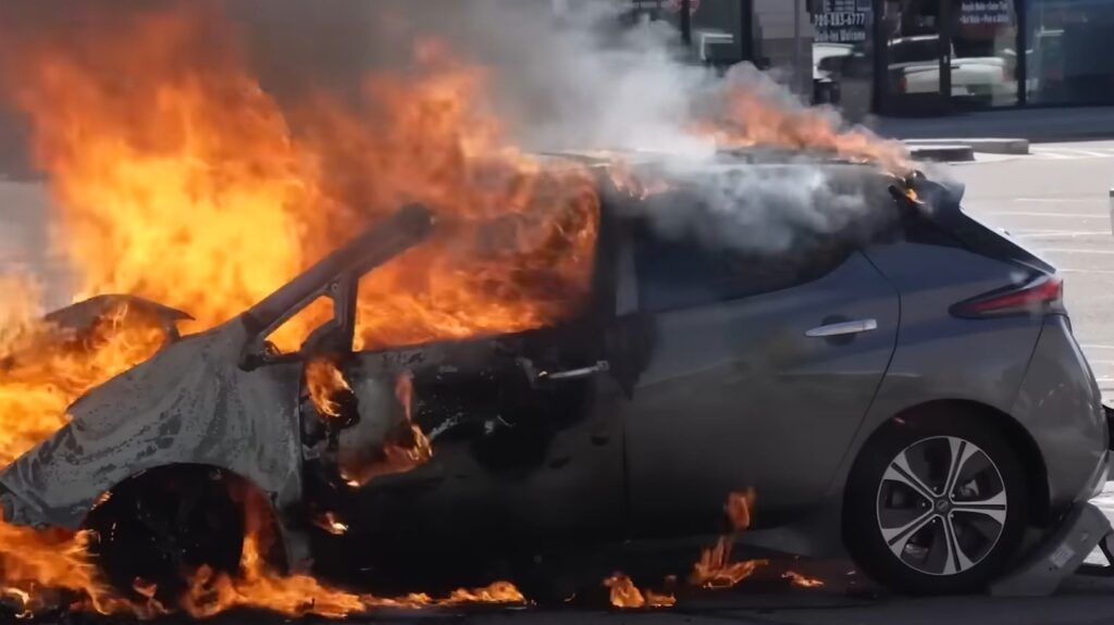 Why EV Fires Need So Much Water To Put Out (But Gas Cars Don't)