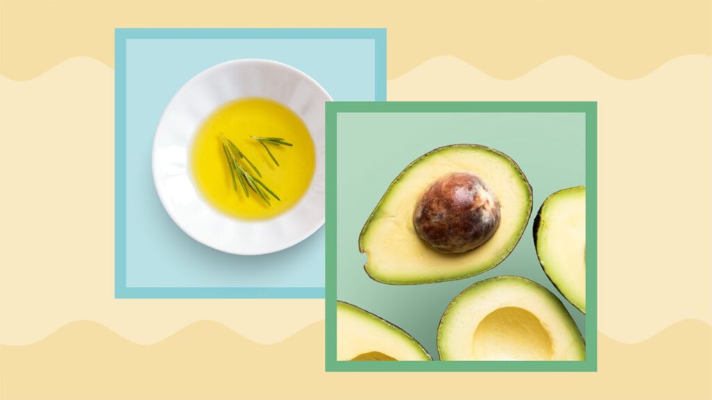 9 Healthier Alternatives to Butter olive oil and avocado