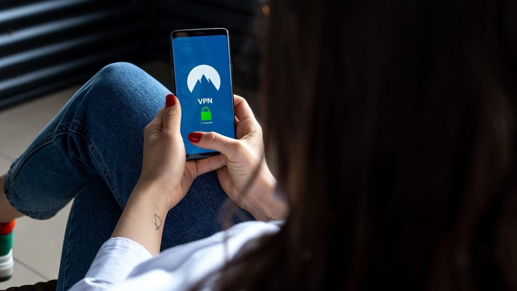 NordVPN on a mobile phone