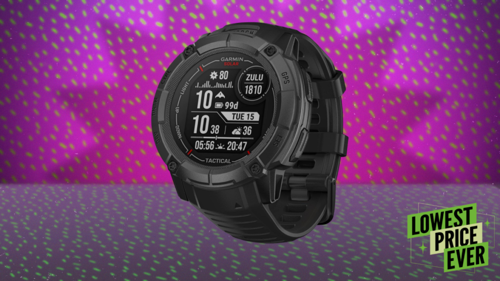 The Garmin Instinct Solar 2X Tactical Watch Is $200 Off Right Now