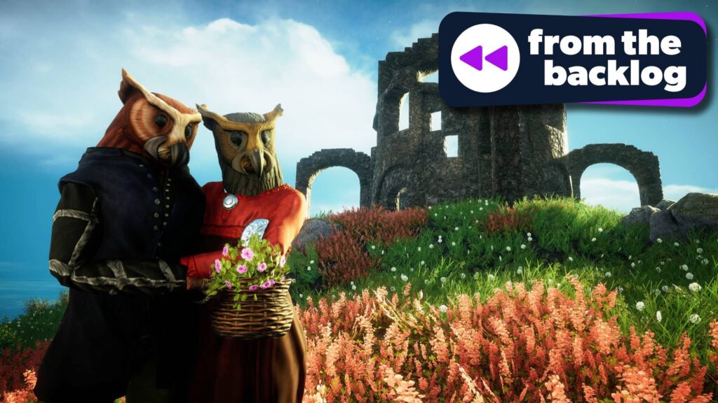 I’m finally playing Eastshade, and it’s turned me into a travelling painter who really cares about artistic composition A screenshot from the game Eastshade showing two characters, lush planting, and some ruins, with TechRadar Gaming's From the Backlog' logo on top