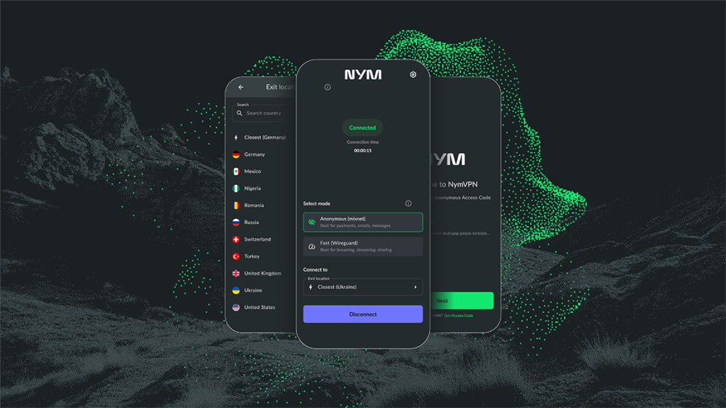 NymVPN ap on mobile &ndash; promo image