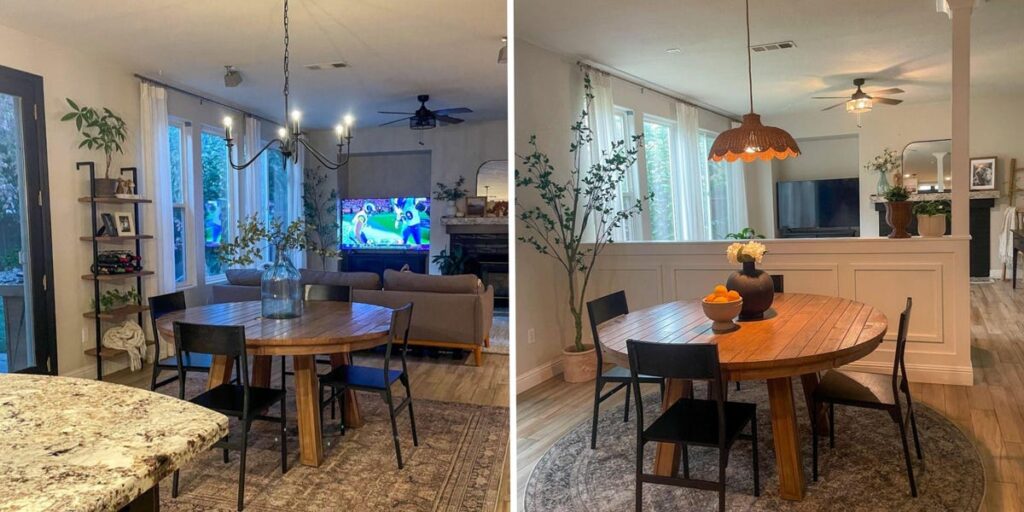 Woman Transformed Open-Concept Space With Pony Wall for $2,500