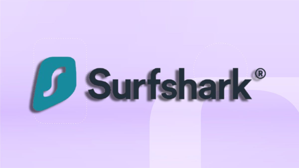 Surfshark logo against CNET's commerce background.