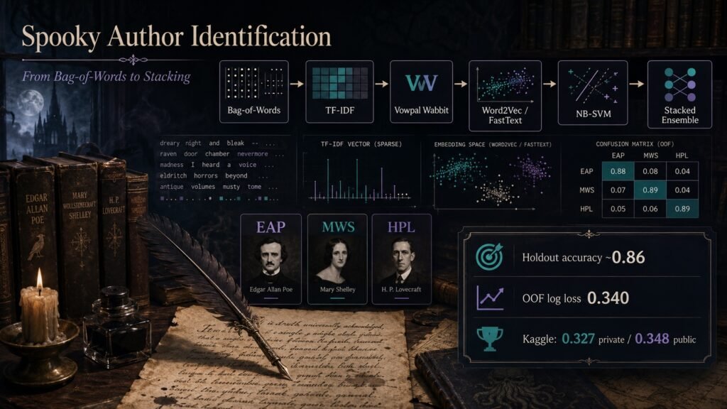 How Far Can Classical NLP Go? From Bag-of-Words to Stacking on Spooky Author Identification