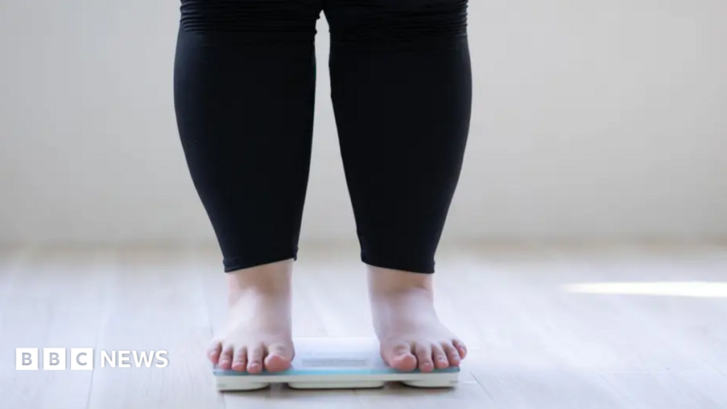 Person standing on scales