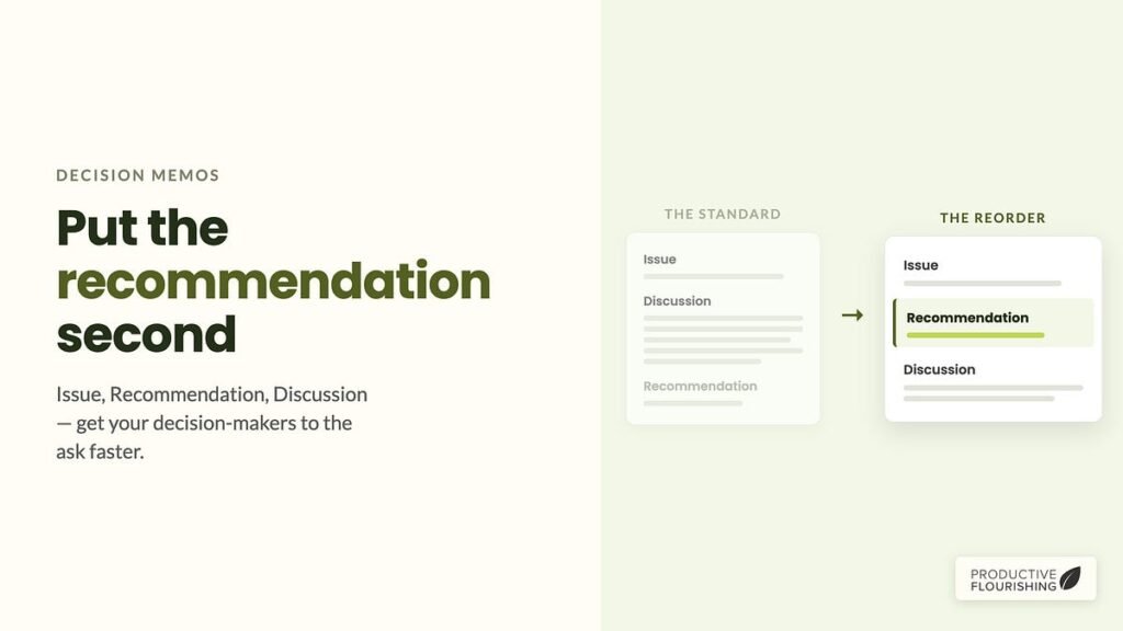 Put the Recommendation Second – by Charlie Gilkey Put the Recommendation Second - by Charlie Gilkey
